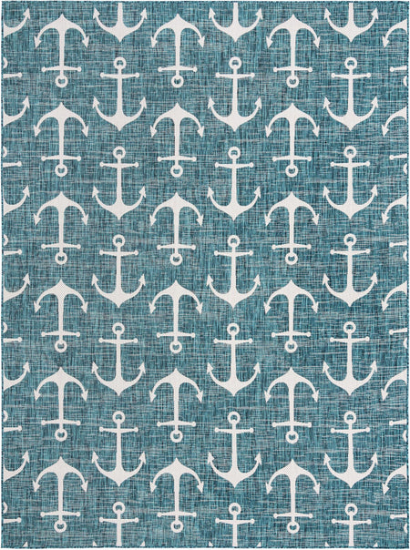 Seaside Haven Rugs Collection Area Rug - Sapphire (Teal)