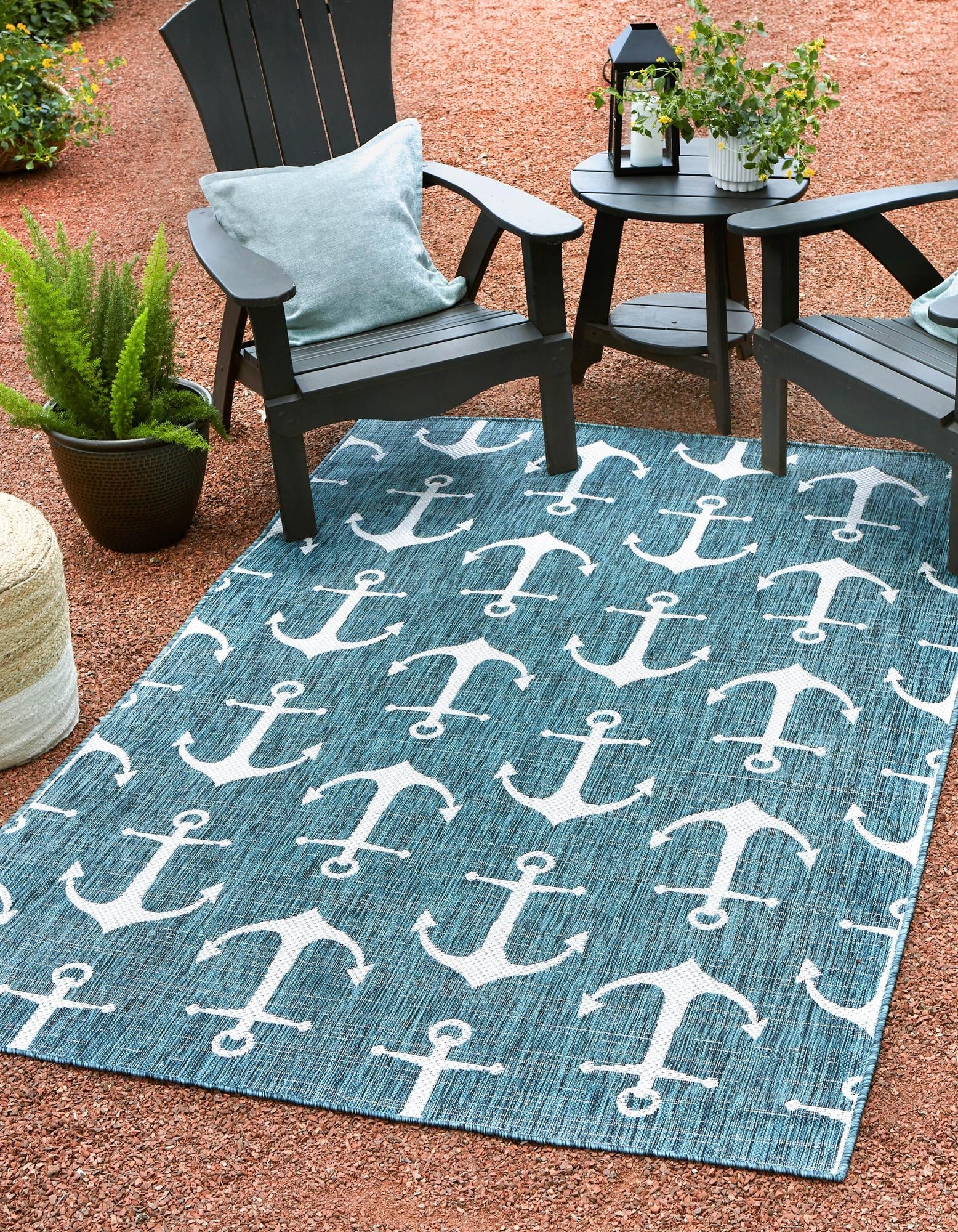 Seaside Haven Rugs Collection Area Rug - Sapphire (Teal)