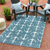 Seaside Haven Rugs Collection Area Rug - Sapphire (Teal) Rectangle Teal  lifestyle 20