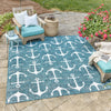 Seaside Haven Rugs Collection Area Rug - Sapphire (Teal) Square Teal  lifestyle 13