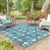 Seaside Haven Rugs Collection Area Rug - Sapphire (Teal) Square Teal  lifestyle 14