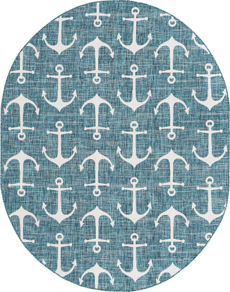 Seaside Haven Rugs Collection Area Rug - Sapphire (Teal)