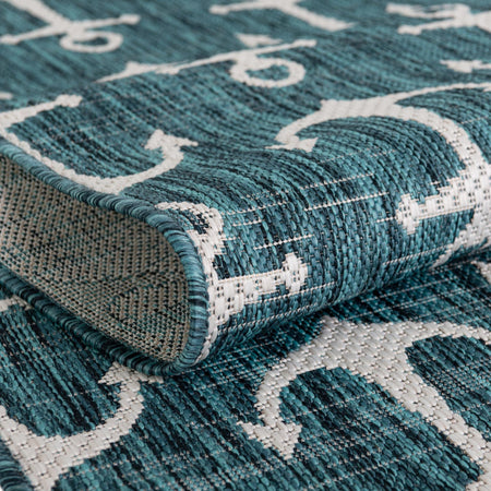 Seaside Haven Rugs Collection Area Rug - Sapphire (Teal)