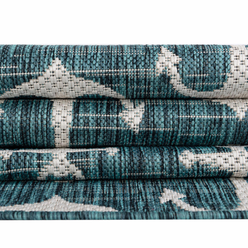 Seaside Haven Rugs Collection Area Rug - Sapphire (Teal) Octagon Teal  lifestyle 12