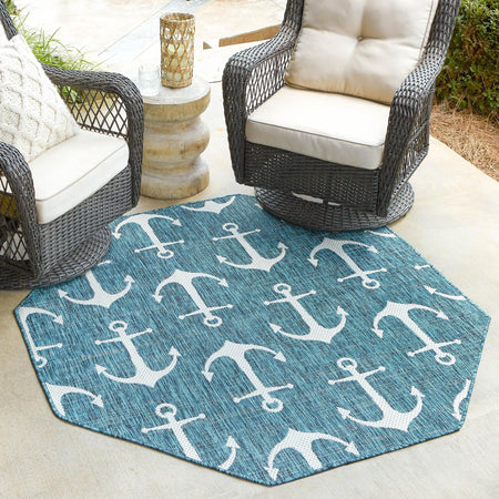 Seaside Haven Rugs Collection Area Rug - Sapphire (Teal)