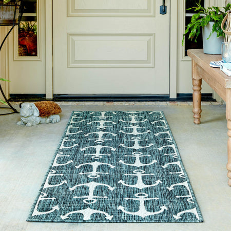 Seaside Haven Rugs Collection Area Rug - Sapphire (Teal)