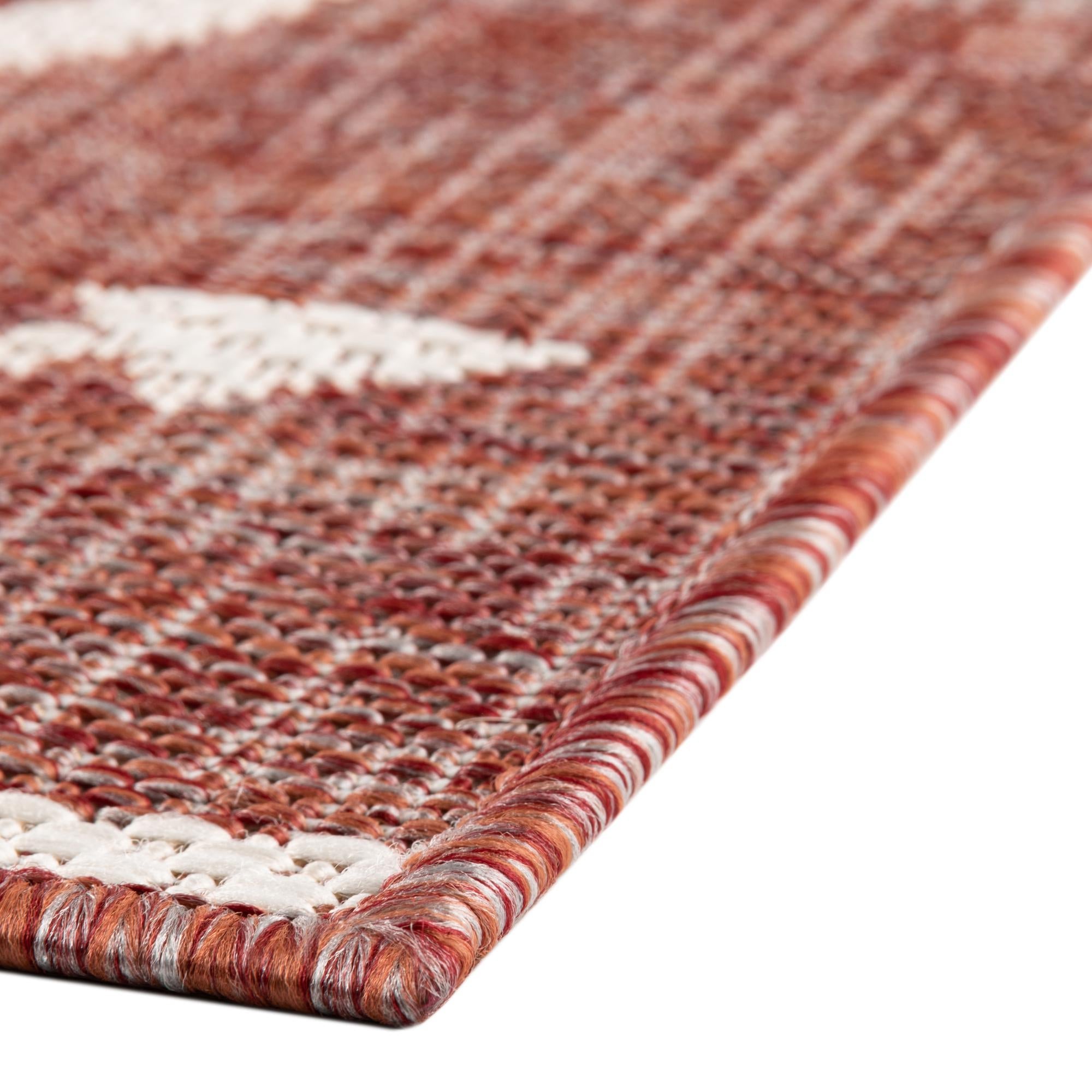 Seaside Haven Rugs Collection Area Rug - Sapphire (Rust Red)