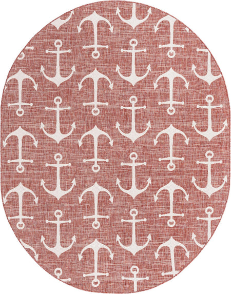 Seaside Haven Rugs Collection Area Rug - Sapphire (Rust Red)