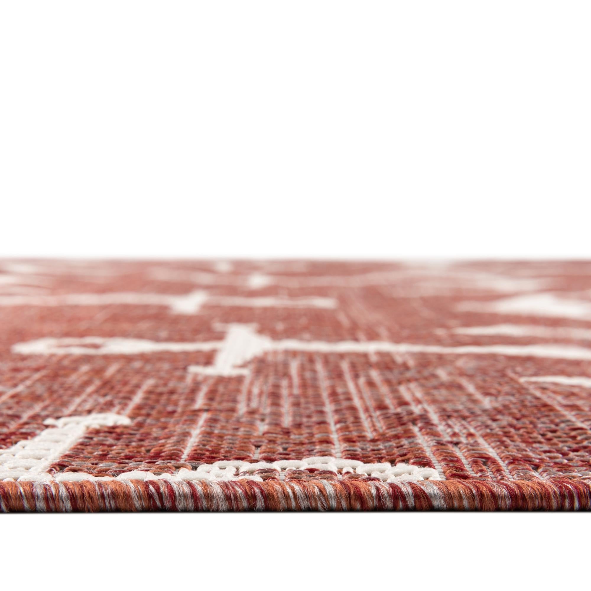 Seaside Haven Rugs Collection Area Rug - Sapphire (Rust Red)