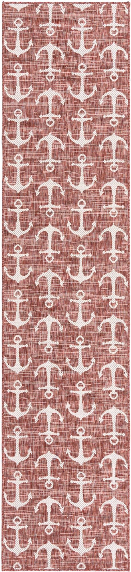 Seaside Haven Rugs Collection Area Rug - Sapphire (Rust Red)