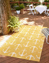 Seaside Haven Rugs Collection Area Rug - Sapphire (Yellow) Rectangle Yellow  lifestyle 0