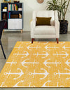 Seaside Haven Rugs Collection Area Rug - Sapphire (Yellow) Rectangle Yellow  lifestyle 5