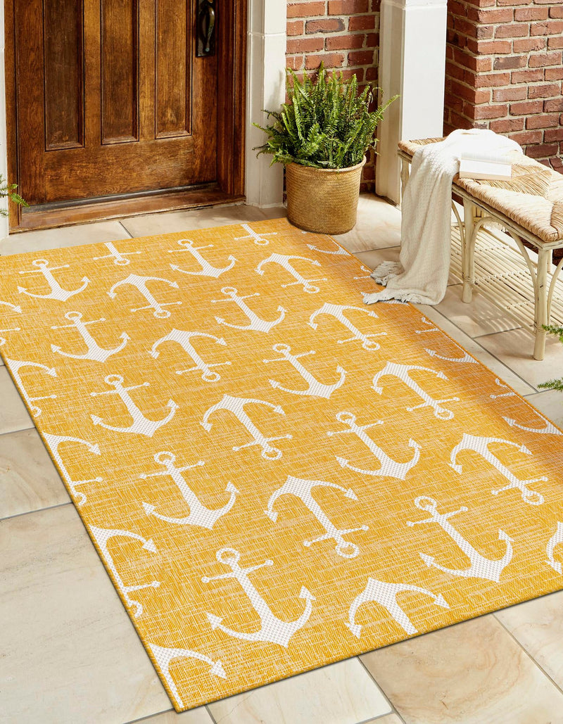 Seaside Haven Rugs Collection Area Rug - Sapphire (Yellow) Rectangle Yellow  lifestyle 10