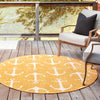 Seaside Haven Rugs Collection Area Rug - Sapphire (Yellow) Round Yellow  lifestyle 19