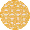 Seaside Haven Rugs Collection Area Rug - Sapphire (Yellow) Round Yellow Main