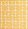 Seaside Haven Rugs Collection Area Rug - Sapphire (Yellow) Square Yellow Main