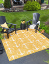 Seaside Haven Rugs Collection Area Rug - Sapphire (Yellow) Square Yellow  lifestyle 0