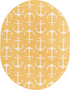 Seaside Haven Rugs Collection Area Rug - Sapphire (Yellow) Oval Yellow Main