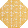 Seaside Haven Rugs Collection Area Rug - Sapphire (Yellow) Octagon Yellow Main