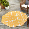 Seaside Haven Rugs Collection Area Rug - Sapphire (Yellow) Octagon Yellow  lifestyle 18