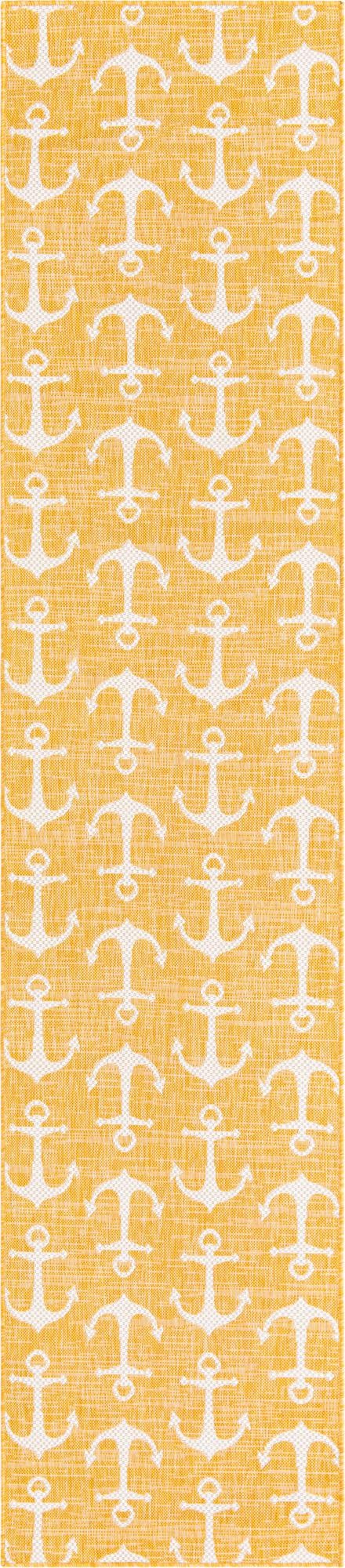 Seaside Haven Rugs Collection Area Rug - Sapphire (Yellow) Runner Yellow Main