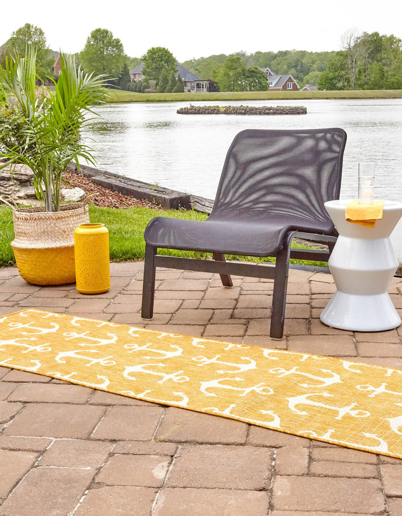 Seaside Haven Rugs Collection Area Rug - Sapphire (Yellow) Runner Yellow  lifestyle 2