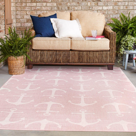 Seaside Haven Rugs Collection Area Rug - Sapphire (Pink)