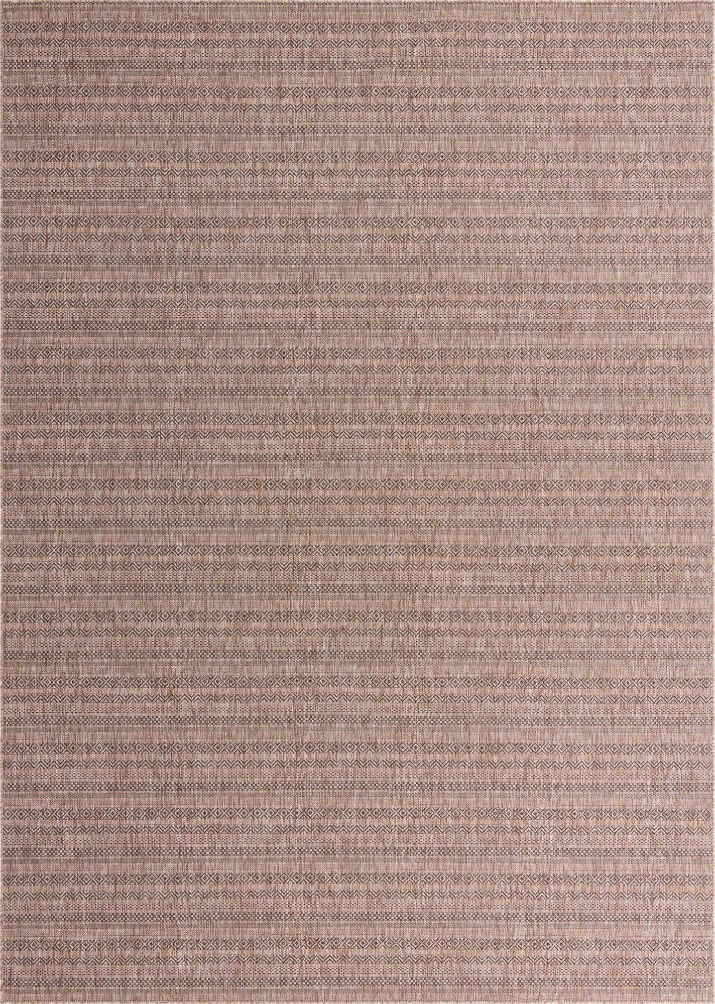 Seaside Stripes Collection Area Rug -  Boardwalk (Natural)