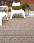 Seaside Stripes Collection Area Rug -  Boardwalk (Natural)