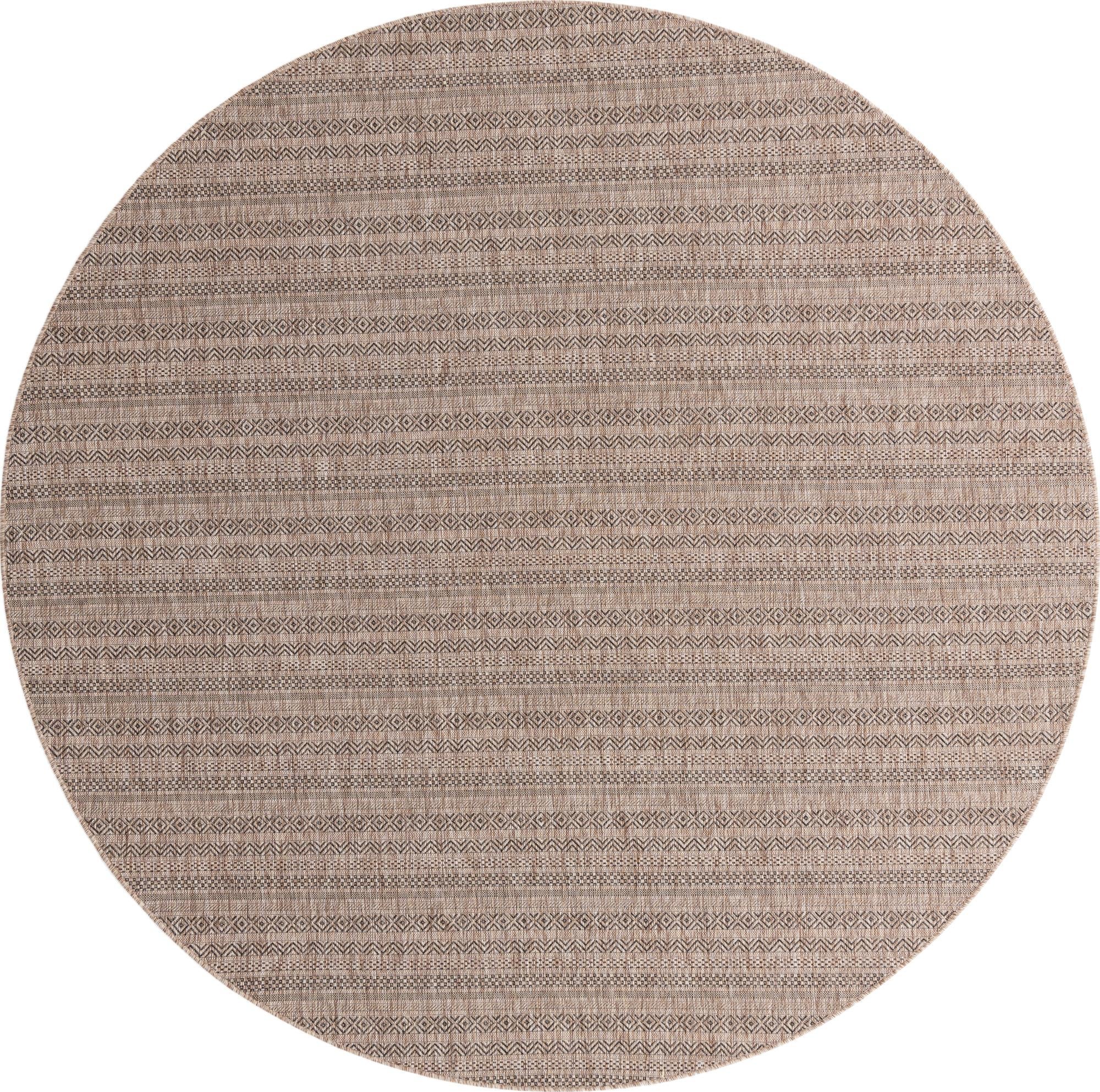 Seaside Stripes Collection Area Rug -  Boardwalk (Natural)