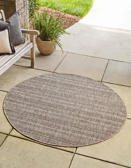 Seaside Stripes Collection Area Rug -  Boardwalk (Natural)