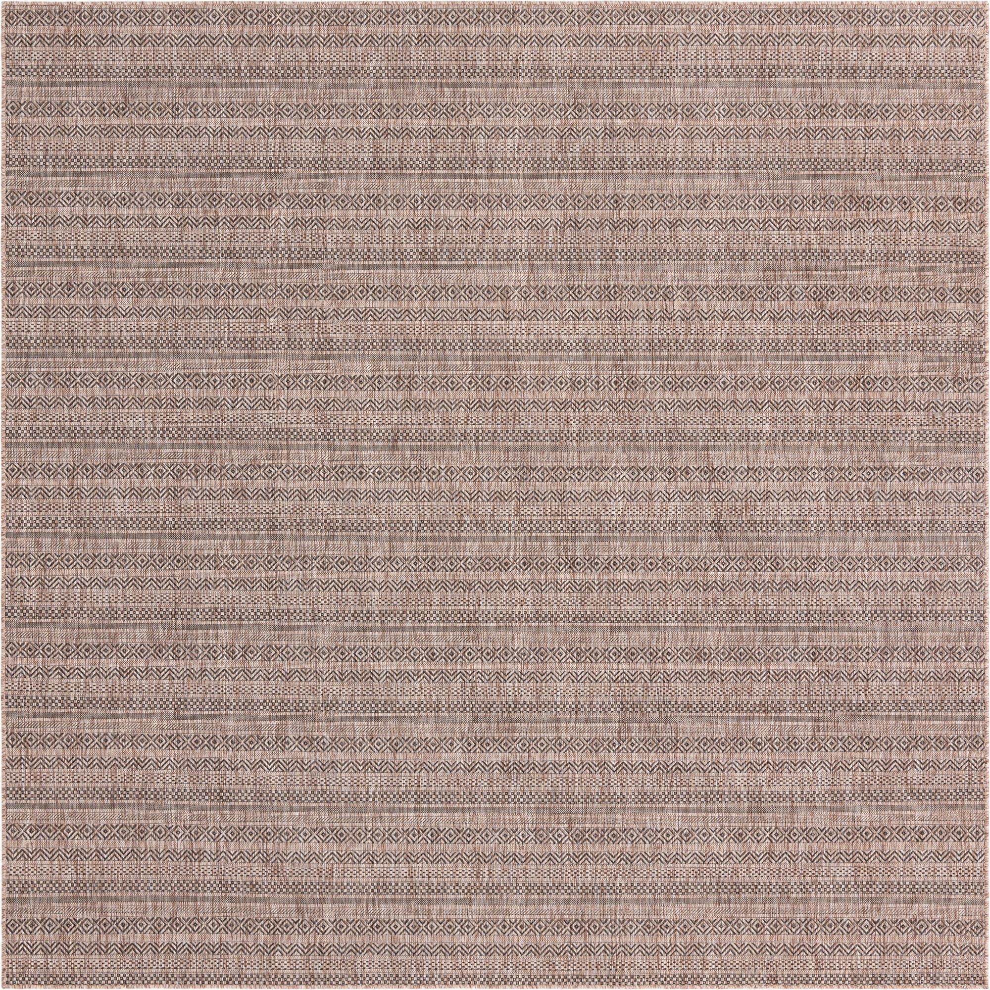 Seaside Stripes Collection Area Rug -  Boardwalk (Natural)