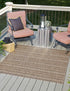 Seaside Stripes Collection Area Rug -  Boardwalk (Natural)