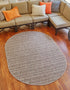 Seaside Stripes Collection Area Rug -  Boardwalk (Natural)