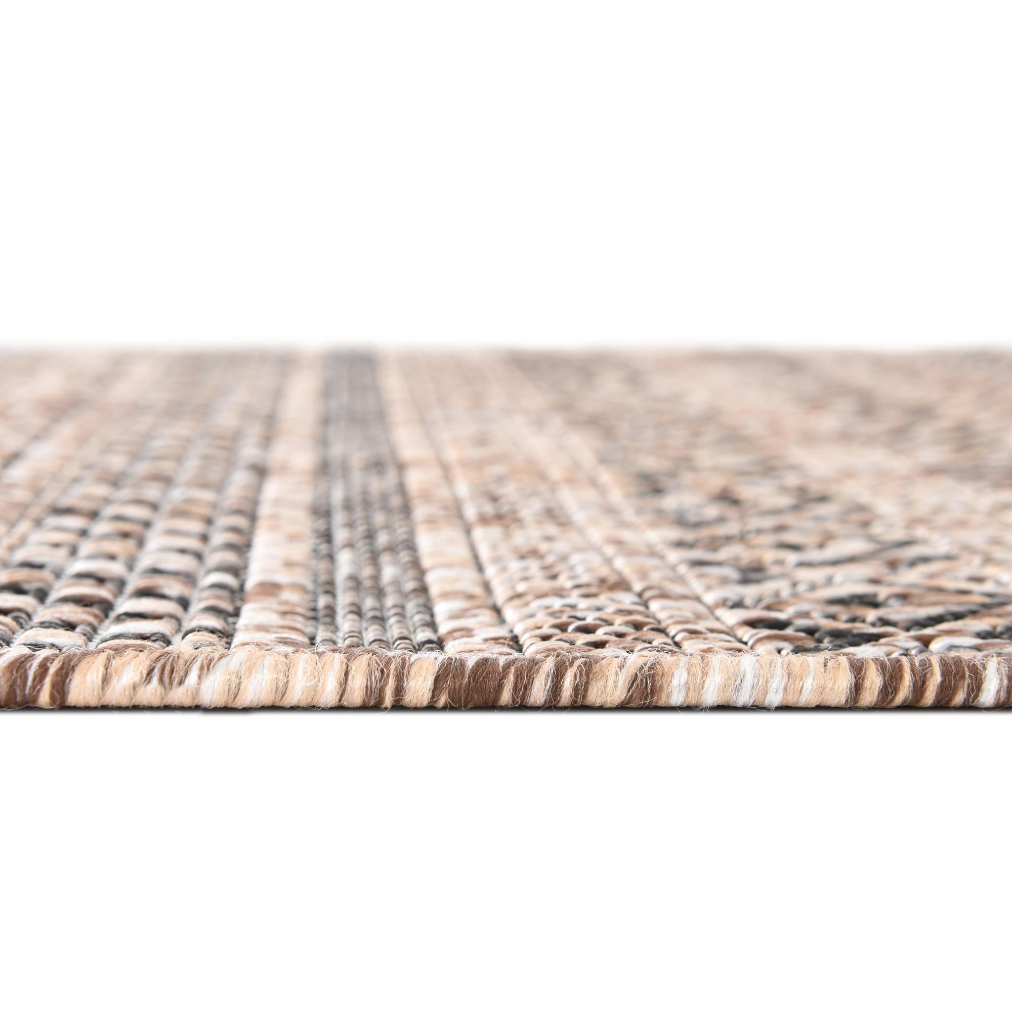 Seaside Stripes Collection Area Rug -  Boardwalk (Natural)