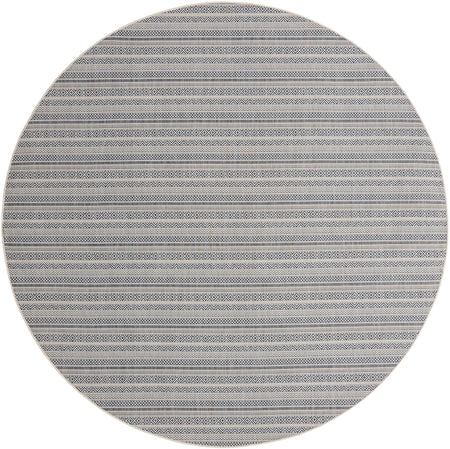 Seaside Stripes Collection Area Rug -  Boardwalk (Light Blue)