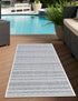 Seaside Stripes Collection Area Rug -  Boardwalk (Light Blue)