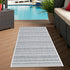 Seaside Stripes Collection Area Rug -  Boardwalk (Light Blue)