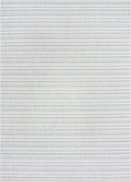 Seaside Stripes Collection Area Rug -  Boardwalk (Teal)