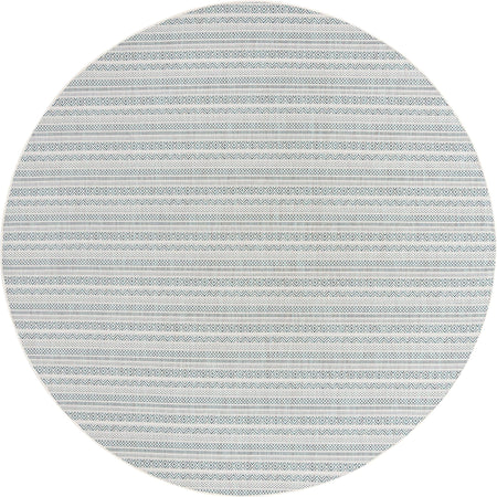 Seaside Stripes Collection Area Rug -  Boardwalk (Teal)