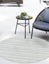 Seaside Stripes Collection Area Rug -  Boardwalk (Teal)