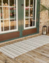 Seaside Stripes Collection Area Rug -  Boardwalk (Green)