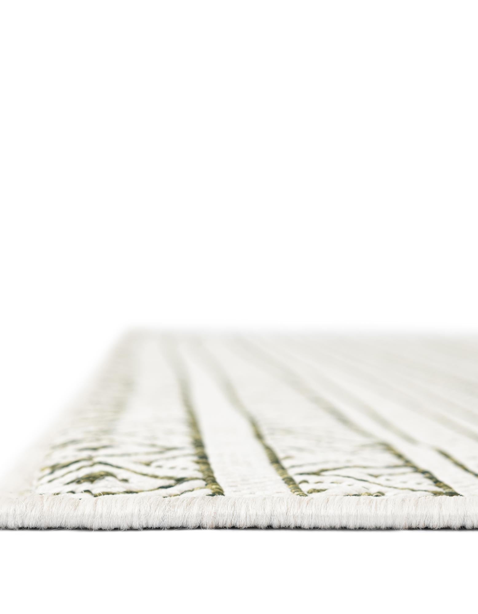 Seaside Stripes Collection Area Rug -  Boardwalk (Green)