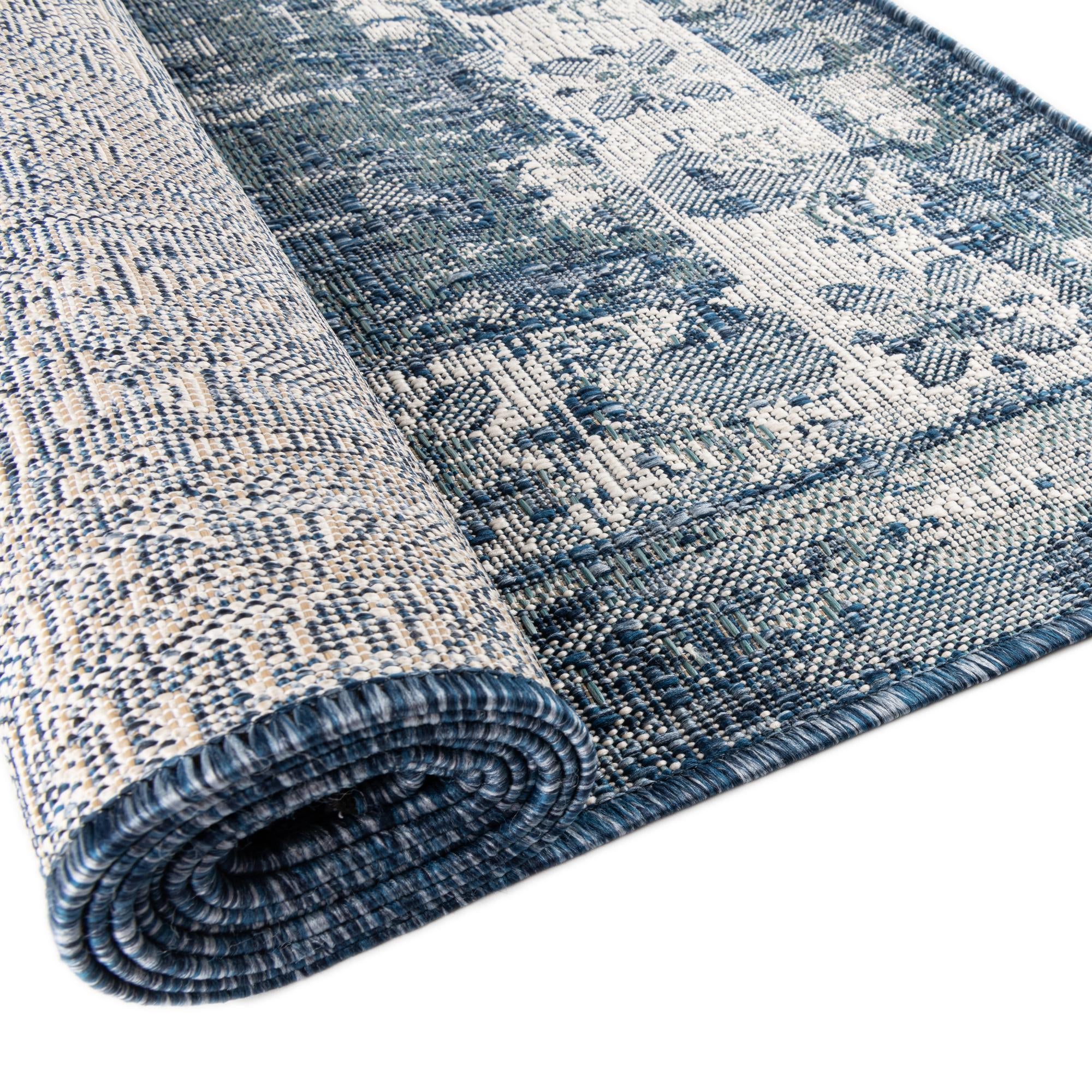 Patio Heritage Collection Area Rug -  Augusta (Blue)