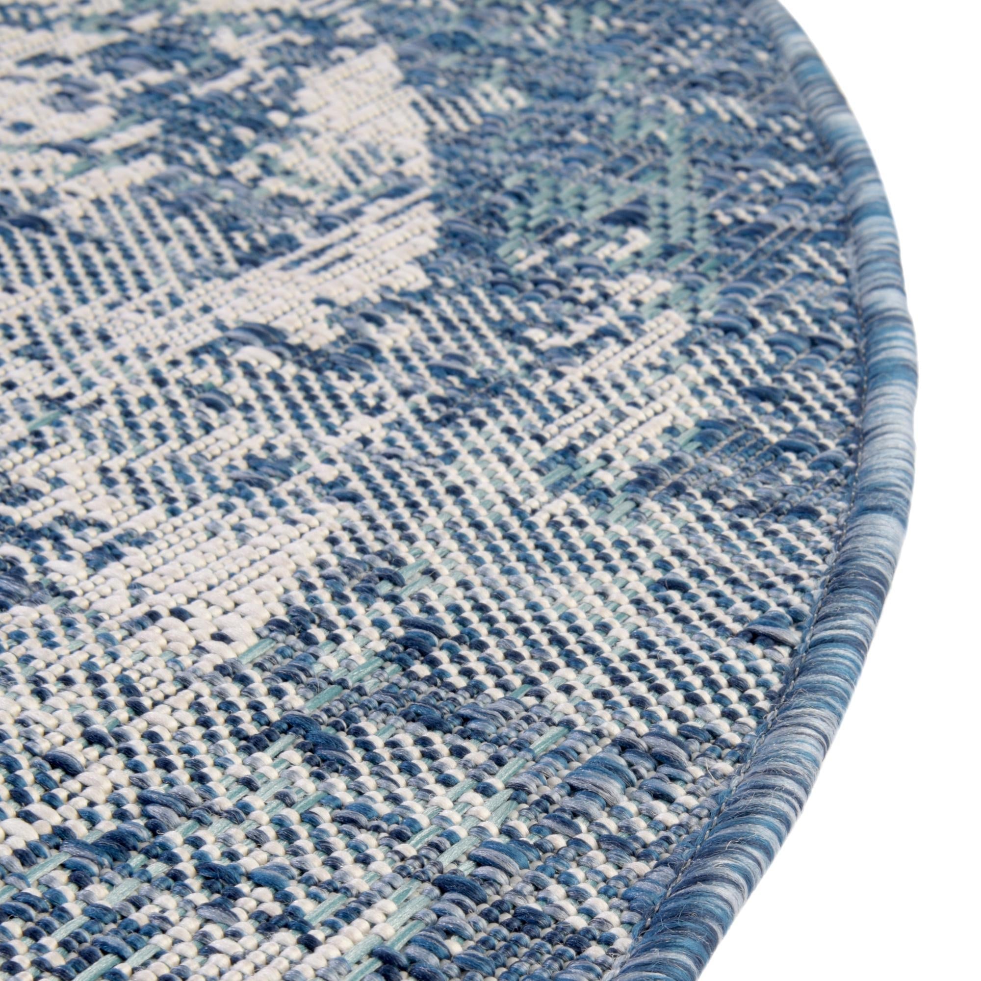 Patio Heritage Collection Area Rug -  Augusta (Blue)