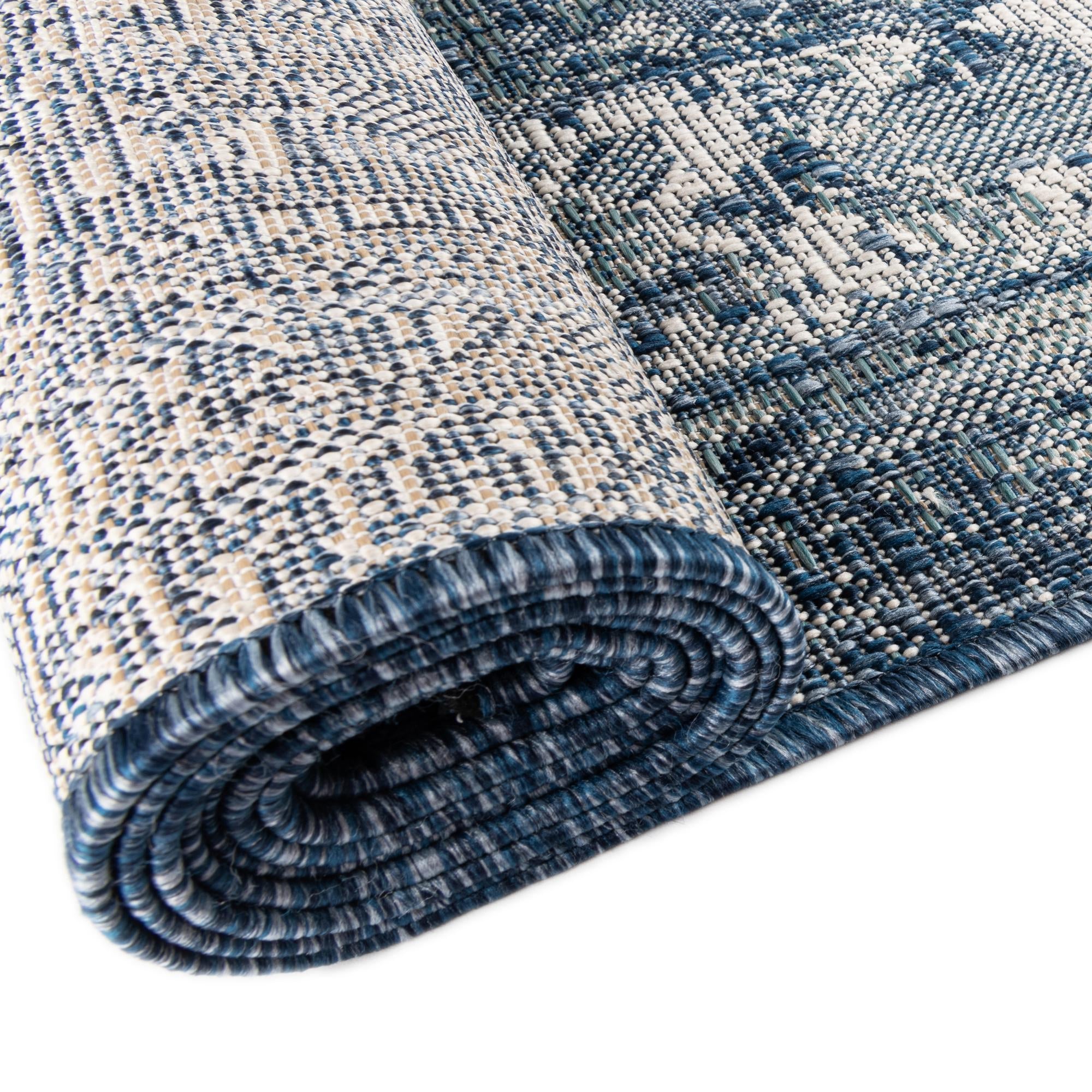 Patio Heritage Collection Area Rug -  Augusta (Blue)