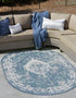 Patio Heritage Collection Area Rug -  Augusta (Blue)