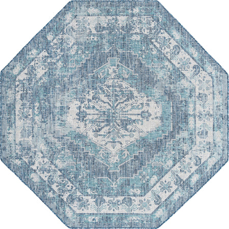 Patio Heritage Collection Area Rug -  Augusta (Blue)