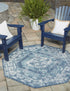 Patio Heritage Collection Area Rug -  Augusta (Blue)