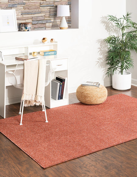 Everyday Elegance Collection Area Rug - Serenity (Rust Red)